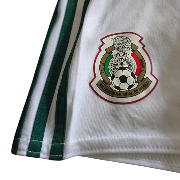 Adidas FMF Mexico National Team White Shorts SZ 3-4 Years - Picture 3 of 7